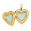 1/20 Gold Filled with Diamond Flower Design 15mm Heart Locket - Birthstone Company