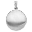 Sterling Silver Rhodium-plated Polished 20mm Round Ash Holder Locket