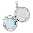 Sterling Silver Rhodium-plated Polished 20mm Round Ash Holder Locket