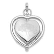 SS Rhodium-plated Floral Special Mom Reversible/Moveable Heart Locket