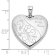 Sterling Silver Rh-plated Filigree Always In My Heart 24mm Heart Locket