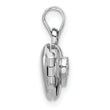 Sterling Silver Rh-plated 11mm Guardian Angel Heart Locket Pendant