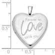 Sterling Silver RH-plated FOREVER IN LOVE WITH YOU 20mm Heart Locket