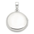 Sterling Silver E-coated CZ 19mm Round Locket