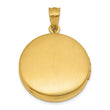 Sterling Silver Gold-plated Polished Front/Brushed Back Celtic Trinity 20mm Round Locket - Birthstone Company