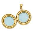 Sterling Silver Gold-plated Polished Front/Brushed Back Celtic Trinity 20mm Round Locket - Birthstone Company