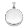 Sterling Silver RH-plated .05ct Diamond Epoxy Roses 20mm Round Locket