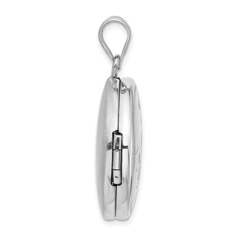 Sterling Silver RH-plated IN LOVING MEMORY 20mm Ash Holder Locket