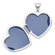 Sterling Silver Rhodium-plated Garnet January Birthstone 18mm Heart Locket - Birthstone Company