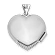 Sterling Silver Rhodium-plated Rhodolite Garnet June Birthstone 18mm Heart Locket - Birthstone Company