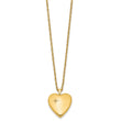 1/20 Gold Filled 20mm Polished/Satin Diamond Star Heart Locket Necklace - Birthstone Company