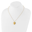 1/20 Gold Filled 20mm Polished/Satin Diamond Star Heart Locket Necklace - Birthstone Company
