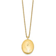 1/20 Gold Filled 26mm Diamond in Heart Oval Locket Necklace - Birthstone Company