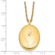 1/20 Gold Filled 26mm Diamond in Heart Oval Locket Necklace - Birthstone Company