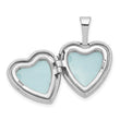Sterling Silver Rhodium-plated Polished Diamond Star 12mm Heart Locket - Birthstone Company