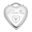 Sterling Silver 20mm Diamond I Love You Heart Locket