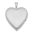 Sterling Silver Rhod-pltd 21mm Satin/Polished Heart w/Wings Heart Locket