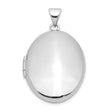 Sterling Silver Rhodium-plated Oval 23mm Locket
