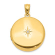 Sterling Silver 20mm Gold-plated Polished Diamond Accent Round Locket