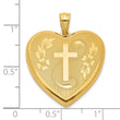 Sterling Silver Gold-tone Floral Cross Ash Holder Heart Locket