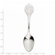 Sterling Silver Rhodium-plated Boy Polished Front/Satin Back Spoon