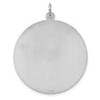 SS Rh-plt Engraveable Round Polished Front/Satin Back Disc Charm