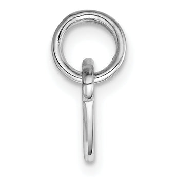 SS Rh-plt Engraveable Double Heart Polished Front/Satin Back Plate