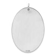 Sterl Silver Rh-plt Engraveable Oval Polished Front/Satin Back Disc Charm