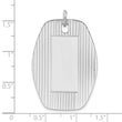 Sterling Silver Rhodium-plated Engraveable Polished & Striped Front/Satin Back Disc Charm