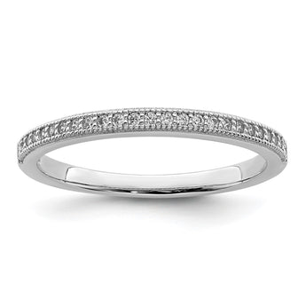 Brilliant Embers Sterling Silver Rhodium-plated 25 Stone Micro Pav‚ CZ Polished Ring - Birthstone Company