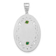 Sterling Silver Rhodium-plated/14k Bezel Crystal Family Pendant