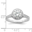 Brilliant Embers Sterling Silver Rhodium-plated 59 Stone Halo Micro Pav‚ CZ Ring
