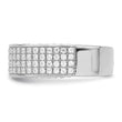 Brilliant Embers Sterling Silver Rhodium-plated 142 Stone Micro Pav‚ CZ Ring - Birthstone Company