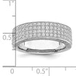 Brilliant Embers Sterling Silver Rhodium-plated 142 Stone Micro Pav‚ CZ Ring - Birthstone Company