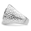 Brilliant Embers Sterling Silver Rhodium-plated 62 Stone Black Micro Pav‚ CZ Fleur De Lis Men's Ring