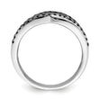 Brilliant Embers Sterling Silver Rhodium-plated 158 Stone Micro Pav‚ Black Champagne and White CZ Ring