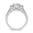 Brilliant Embers Sterling Silver Rhodium-plated 45 Stone Micro Pav‚ CZ Ring