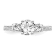 Brilliant Embers Sterling Silver Rhodium-plated 45 Stone Micro Pav‚ CZ Ring