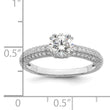 Brilliant Embers Sterling Silver Rhodium-plated 65 Stone Micro Pav‚ CZ Ring