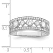 Brilliant Embers Sterling Silver Rhodium-plated 45 Stone Micro Pav‚ CZ Ring