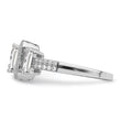 Brilliant Embers Sterling Silver Rhodium-plated 51 Stone Micro Pav‚ CZ Ring