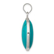 Sterling Silver Oval Turquoise Pendant - Birthstone Company