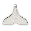 Sterling Silver Rhod-pltd Created Blue Opal Whale Tail Chain Slide Pendant - Birthstone Company