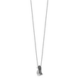Sterling Silver Diamond Penguin Necklace, Rhodium-Plated, Gift Ready