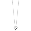 Sterling Silver Diamond Heart Necklace with Extender Elegant and Gift Ready