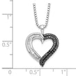 Sterling Silver Diamond Heart Necklace with Extender Elegant and Gift Ready