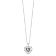 Sterling Silver Diamond Heart Necklace with Extender
