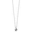 925 Sterling Silver Black & White Diamond Necklace with Extender Elegant & Gift Ready
