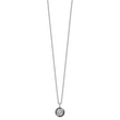 White Night Sterling Silver Diamond Necklace with Black and White Stones