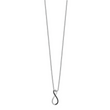 Sterling Silver Infinity Necklace with Black Diamonds & Rhodium Finish